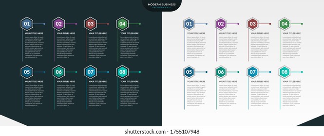 Modern Infographic Template Design for Presentation or Workflow Layout