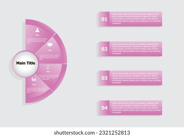 Modern infographic template design vector for web design, UI apps, business presentation, workflow layout, diagram, annual report.
