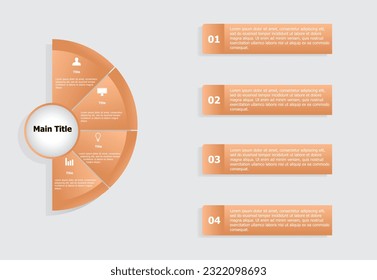 Modern infographic template design vector for web design, UI apps, business presentation, workflow layout, diagram, annual report.