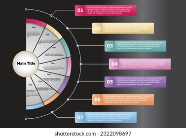 Modern infographic template design vector for web design, UI apps, business presentation, workflow layout, diagram, annual report.