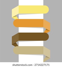 Modelo infográfico moderno com quatro etapas de processo com faixas coloridas, perfeito para apresentações de negócios e visualização de dados, ilustração vetorial