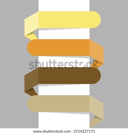 Modern infographic template featuring four process steps with colorful banner ribbons, perfect for business presentations and data visualization, vector illustration