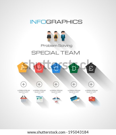Modern Infographic template with Flat UI style. Timeline virtual rapresentation to use for data ranking of product classification.