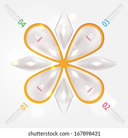 Modern infographic template with icons for business design, ribbons. Can be used for banners, cards, paper designs, website layouts, diagrams and presentations. Vector eps10 illustration.
