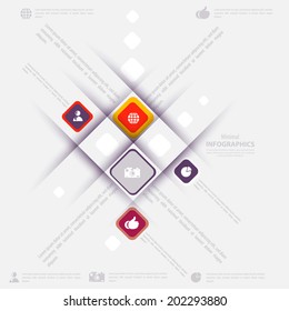 Modern infographic template with icons for business design. 