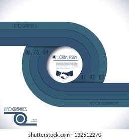 Modern Infographic template with numbers. Vector illustration