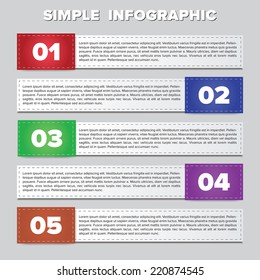 Modern infographic template with place for custom content