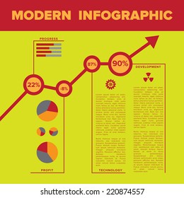Modern infographic template with place for custom content