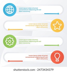 Modern infographic template with simple style and colorful gradients