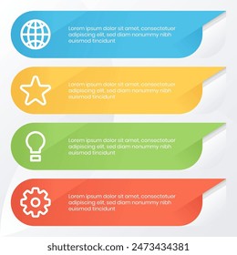 Modern infographic template with simple style and colorful gradients