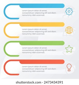 Modern infographic template with simple style and colorful gradients