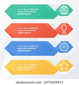 Modern infographic template with simple style and colorful gradients