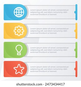Plantilla infográfica moderna con estilo simple y Gradientes coloridos