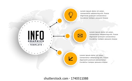modern infographic template with three steps design