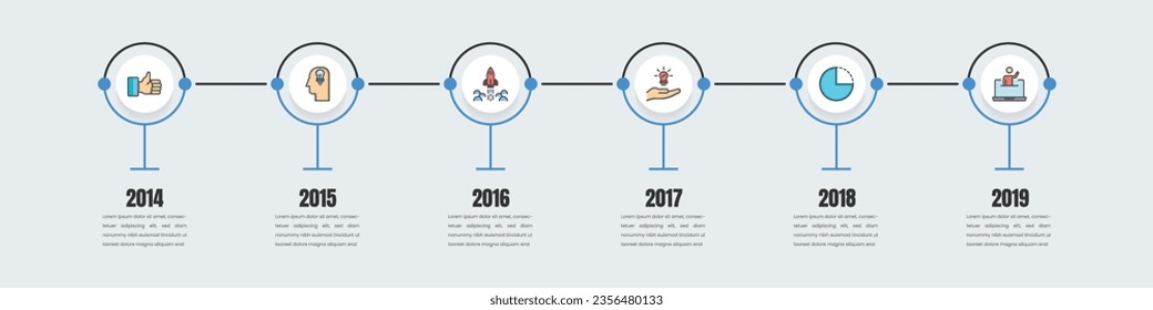 Modern Infographic timeline concept design