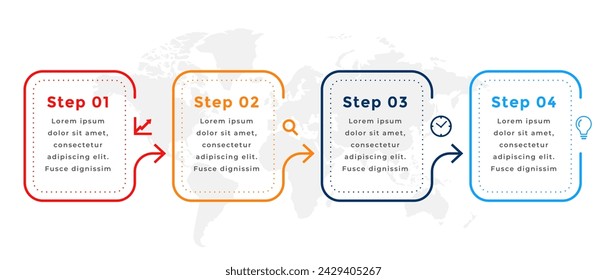 diseño de elemento de línea de tiempo de infografía moderna para el vector de presentación de oficina