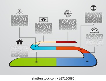 Modern infographic timeline vector design