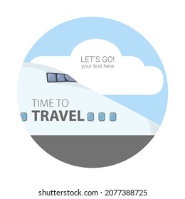 Modern infographic with travel for banner design. Summer vacation. Holiday illustration. Poster design template. 
