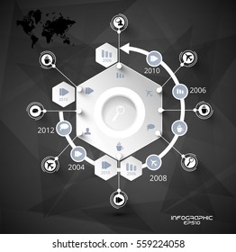 Modern infographic, vector