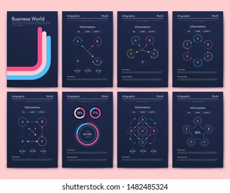 Modern infographic vector concept. Business graphics brochures. Used for workflow layout, diagram, number options, step up options, web template, infographics, websites, brochures, flyers and prints.