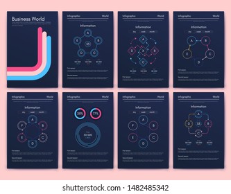 Modern infographic vector concept. Business graphics brochures. Used for workflow layout, diagram, number options, step up options, web template, infographics, websites, brochures, flyers and prints.