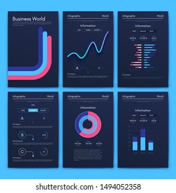 Modern infographic vector concept. Business graphics brochures. Used for workflow layout, diagram, number options, step up options, web template, infographics, websites, brochures, flyers and prints.