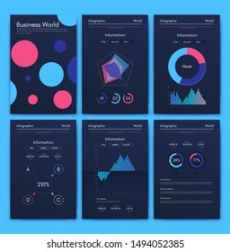 Modern infographic vector concept. Business graphics brochures. Used for workflow layout, diagram, number options, step up options, web template, infographics, websites, brochures, flyers and prints.