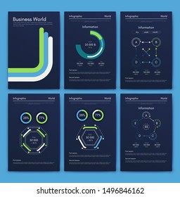 Modern infographic vector concept. Business graphics brochures. Used for workflow layout, diagram, number options, step up options, web template, infographics, websites, brochures, flyers and prints.