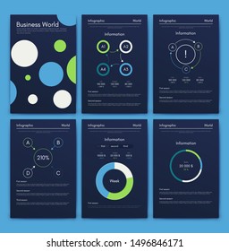 Modern infographic vector concept. Business graphics brochures. Used for workflow layout, diagram, number options, step up options, web template, infographics, websites, brochures, flyers and prints.