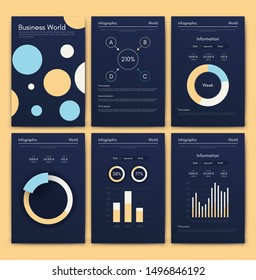 Modern infographic vector concept. Business graphics brochures. Used for workflow layout, diagram, number options, step up options, web template, infographics, websites, brochures, flyers and prints.