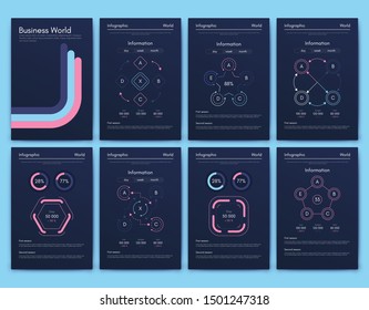 Modern infographic vector concept. Business graphics brochures. Used for workflow layout, diagram, number options, step up options, web template, infographics, websites, brochures, flyers and prints.