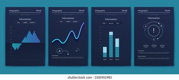 Modern infographic vector concept. Business graphics brochures. Used for workflow layout, diagram, number options, step up options, web template, infographics, websites, brochures, flyers and prints.