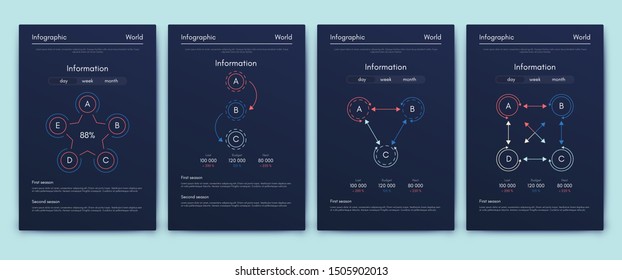 Modern infographic vector concept. Business graphics brochures. Used for workflow layout, diagram, number options, step up options, web template, infographics, websites, brochures, flyers and prints.