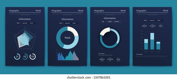 Modern infographic vector concept. Business graphics brochures. Used for workflow layout, diagram, number options, step up options, web template, infographics, websites, brochures, flyers and prints.