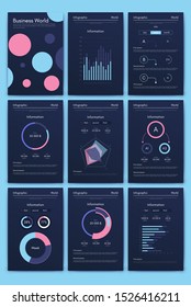 Modern infographic vector concept. Business graphics brochures. Used for workflow layout, diagram, number options, step up options, web template, infographics, websites, brochures, flyers and prints.