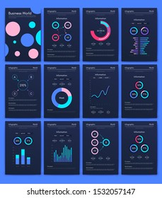 Modern infographic vector concept. Business graphics brochures. Used for workflow layout, diagram, number options, step up options, web template, infographics, websites, brochures, flyers and prints.