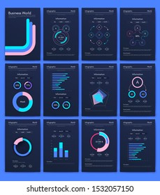 Modern infographic vector concept. Business graphics brochures. Used for workflow layout, diagram, number options, step up options, web template, infographics, websites, brochures, flyers and prints.
