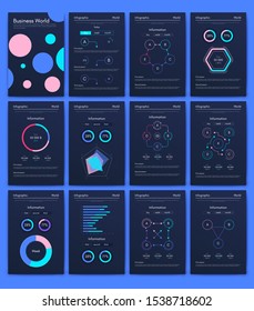 Modern infographic vector concept. Business graphics brochures.  