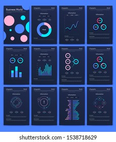 Modern infographic vector concept. Business graphics brochures.  