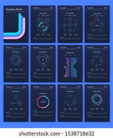 Modern infographic vector concept. Business graphics brochures.  