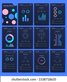 Modern infographic vector concept. Business graphics brochures 