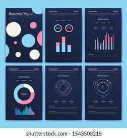 Modern infographic vector concept. Business graphics brochures. Used for workflow layout, diagram, number options, step up options, web template, infographics, websites, brochures, flyers and prints.