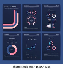 Modern infographic vector concept. Business graphics brochures. Used for workflow layout, diagram, number options, step up options, web template, infographics, websites, brochures, flyers and prints.