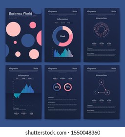 Modern infographic vector concept. Business graphics brochures. Used for workflow layout, diagram, number options, step up options, web template, infographics, websites, brochures, flyers and prints.