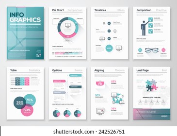 Modern infographic vector concept. Business graphics brochures. Used for workflow layout, diagram, number options, step up options, web template, infographics, websites, brochures, flyers and prints.