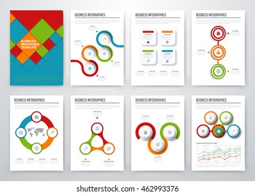 Modern infographic vector concept. Business graphics brochures. Used for workflow layout, diagram, number options, step up options, web template, infographics, websites, brochures, flyers and prints