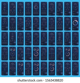 Modern infographic vector elements for business brochures. Use in website, corporate brochure, advertising and marketing. Pie charts, line graphs, bar graphs and timelines.