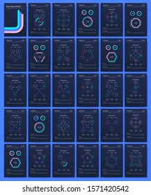 Modern infographic vector elements for business brochures. Use in website, corporate brochure, advertising and marketing. Pie charts, line graphs, bar graphs and timelines.