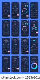 Modern infographic vector elements for business brochures. Use in website, corporate brochure, advertising and marketing. Pie charts, line graphs, bar graphs and timelines.