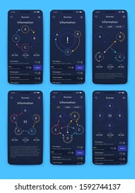 Modern infographic vector elements for business brochures. Use in website, corporate brochure, advertising and marketing. Pie charts, line graphs, bar graphs and timelines.